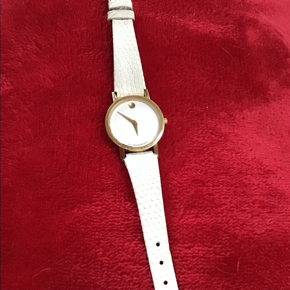 Ladies RARE movado watch white face - Picture 1 of 3